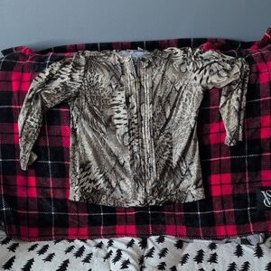 Chico's Multicolor Patterned Top With Zipper